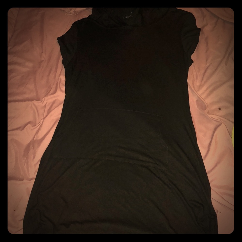black hoodie dress